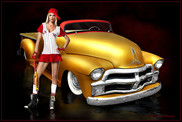 Hot Rods and Girls BaseballChevy2