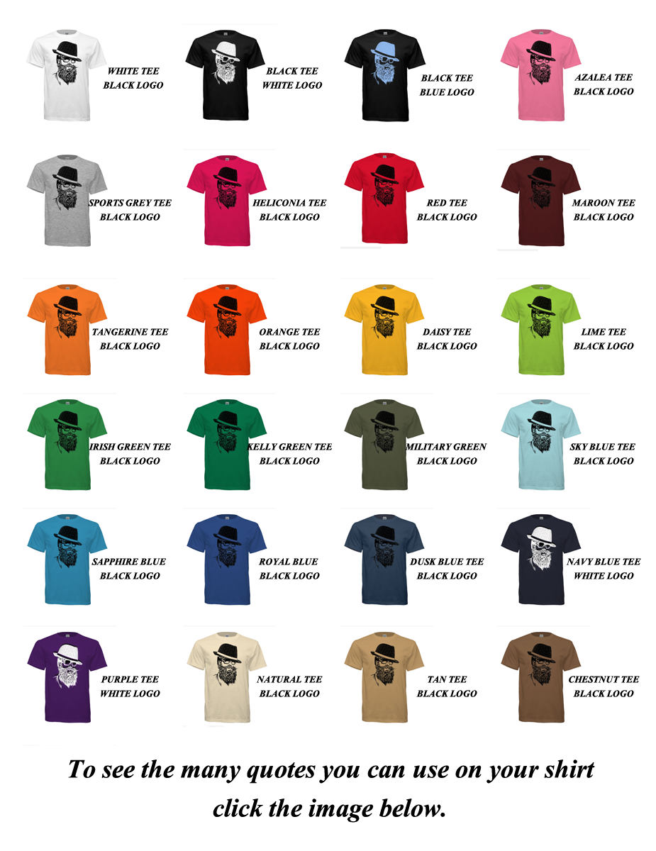 Color Chart For Tee Shirts