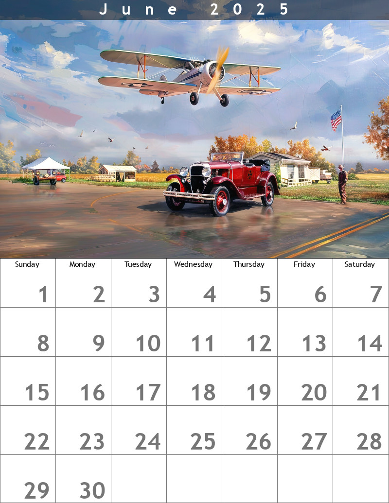 Hot Rod Calendar June 2025
