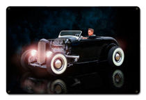 Hot Rod Art Metal Sign