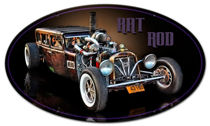 Hot Rod Art Metal Sign