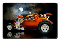 Hot Rod Art Metal Sign