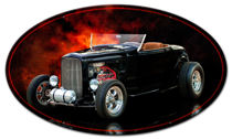 Hot Rod Art Metal Sign